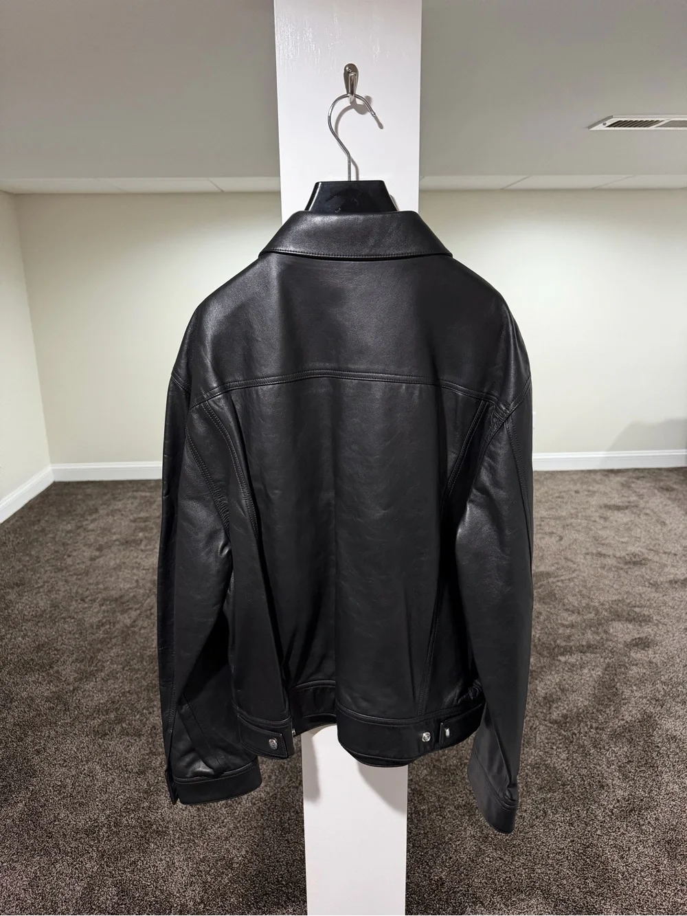 Celine x Hedi SS23 Runway Bauhaus Leather Trucker Jacket